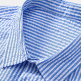 Chemise boutonnée en seersucker rayé