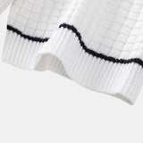Polo en maille gaufrée zippé à bordure contrastante et pantalon fuselé coupe ajustée