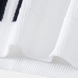 Polo en maille texturée contrastée et pantalon fuselé coupe slim