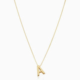Collier initial lettre d'amour | Or blanc
