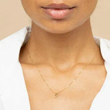 Collier initial lettre d'amour | Or blanc