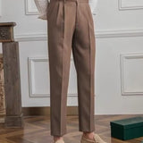 Alessio Romano | Pantalon à pinces ajusté à la structure raffinée pour homme