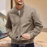Luca Bianchi | Veste bomber pour homme toucher suédine premium