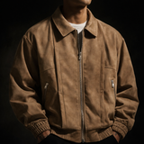 Blouson aviateur oversize en daim pour homme — Mode hivernale Australie