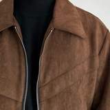 Marco DeLuca | Veste zippée en daim vintage à la coupe moderne et ajustée pour homme