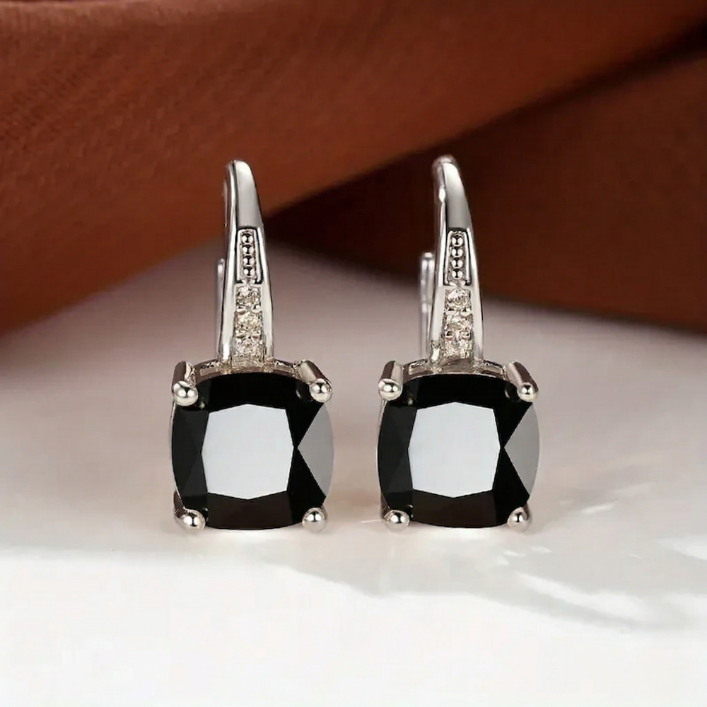Créoles Mystic Stone | Or blanc