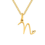 Collier initiale cœur | Or