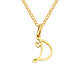 Collier initiale cœur | Or