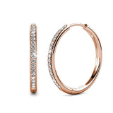 Boucles d'oreilles pavées Sorel | Or blanc