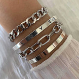 Ensemble de bracelets Elan Mercer | Or blanc