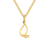 Collier initiale cœur | Or