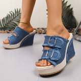 Ada | Sandales compensées en jean