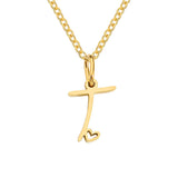 Collier initiale cœur | Or