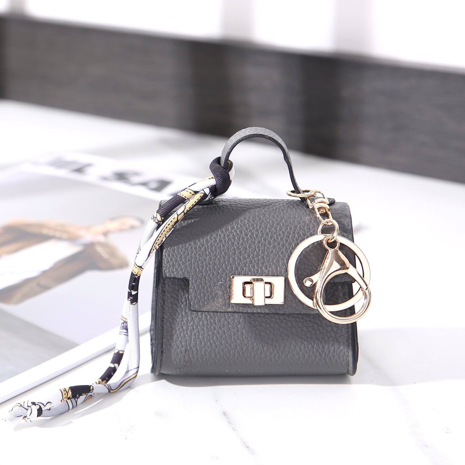 Porte-clés charm mini sac de luxe
