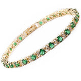 Bracelet de tennis Emeraude Trio | Or
