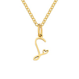 Collier initiale cœur | Or