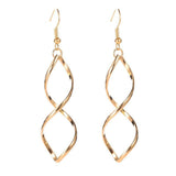 Boucles d'oreilles pendantes en spirale | Dorées