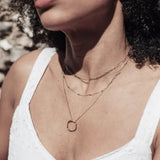 Collier multi-rangs Cercles entrelacés | Doré