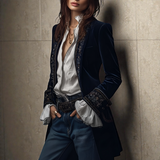 Elise™ | Blazer Velours Élégant — Édition Finale