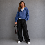 Sabrina Laurent | Sweat à capuche zippé court pour femme