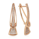 Boucles d'oreilles en cristal Radiant Layers | Doré
