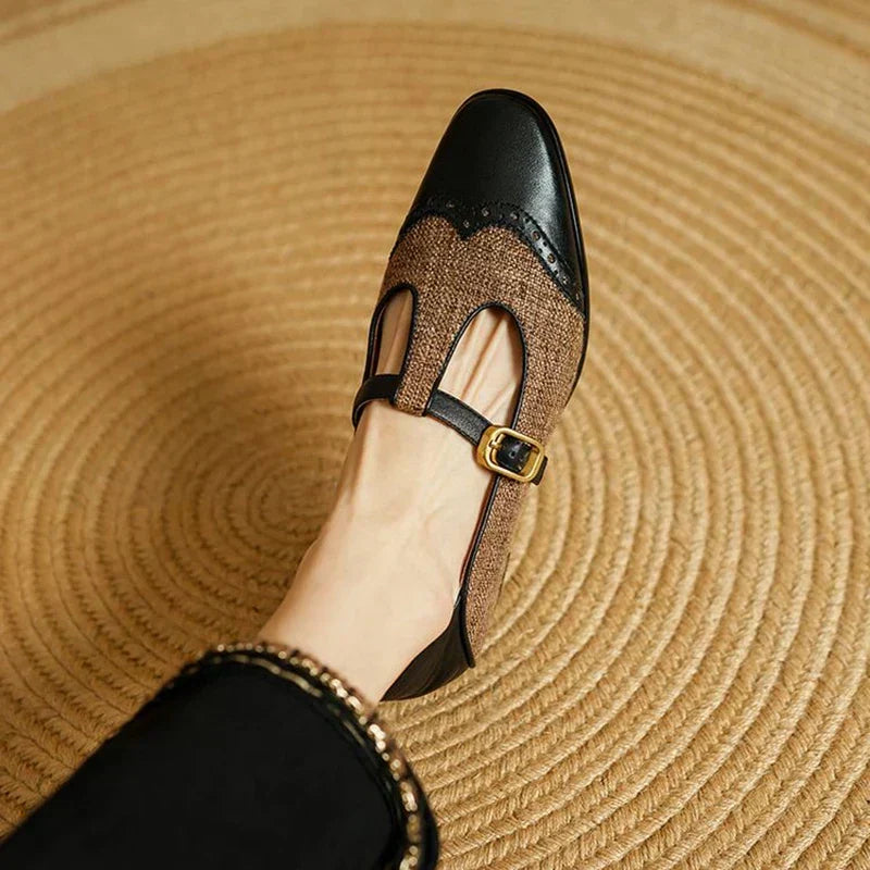 Adeline™ | Chaussures Vintage à Bride en T