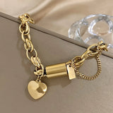 Bracelet épais Cœur | Doré