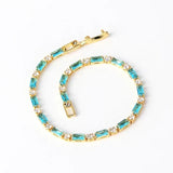 Bracelet en pierre naturelle de turquoise | Doré