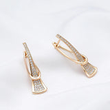 Boucles d'oreilles en cristal Radiant Layers | Doré