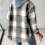 Grace Sutton | Surchemise à capuche en flanelle à carreaux pour femme