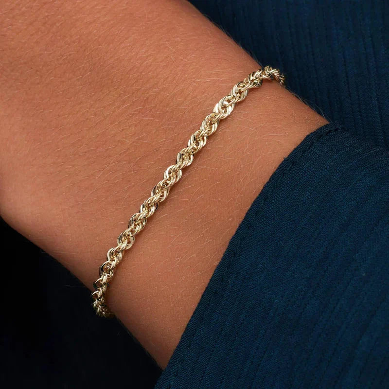 Bracelet à chaîne torsadée | Doré