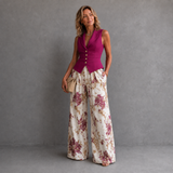 Ensemble Ariana™ composé d'un gilet sans manches et d'un pantalon à fleurs