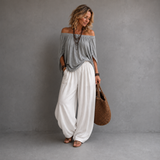 Ensemble haut à épaules dénudées et pantalon ample Mariana™