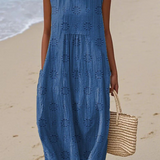 Robe midi brodée Rose™