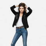 Camille Laurent | Veste de moto zippée ajustée pour femme