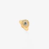 Bague tournante Saphir éclat de soleil | Or