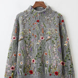 Maurine™ | Pull en tricot à motif floral vintage