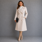 Clara Bellini | Manteau long croisé de luxe pour femme