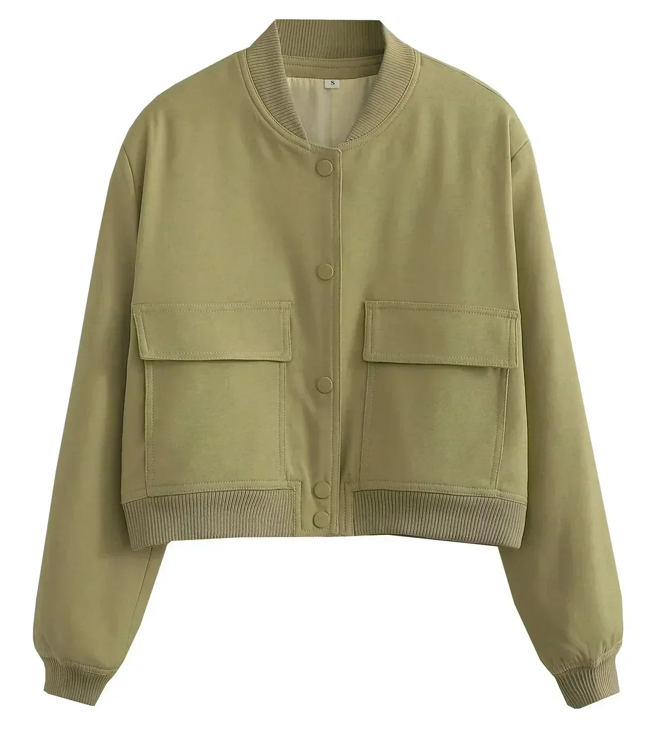 Alessia Romano | Veste bomber structurée courte à boutons-pression pour femme