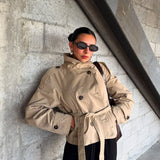 Isabella Laurent | Veste trench courte ceinturée pour femme