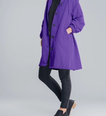 Lucienne Moreau | Longue veste de pluie à capuche pour femme