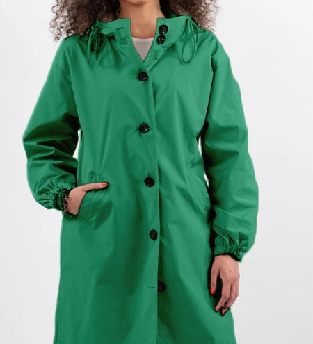 Lucienne Moreau | Longue veste de pluie à capuche pour femme