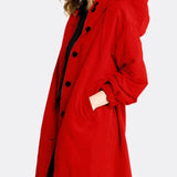 Lucienne Moreau | Longue veste de pluie à capuche pour femme