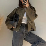 Charlotte Bellini | Veste bomber oversize en daim pour femme