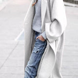 Amélie Laurent | Manteau long oversize en mélange de laine pour femme