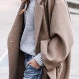Amélie Laurent | Manteau long oversize en mélange de laine pour femme