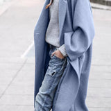 Amélie Laurent | Manteau long oversize en mélange de laine pour femme