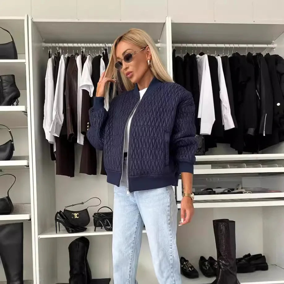 Sophie Laurent | Bomber matelassé à la texture luxueuse pour femme