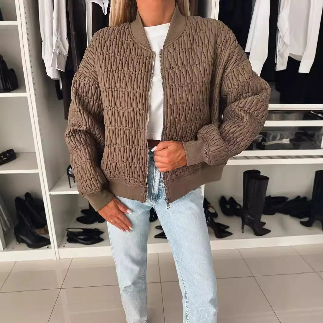 Sophie Laurent | Bomber matelassé à la texture luxueuse pour femme