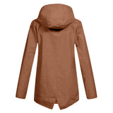 Amélie Laurent | Imperméable long à capuche pour femme, finition minimaliste